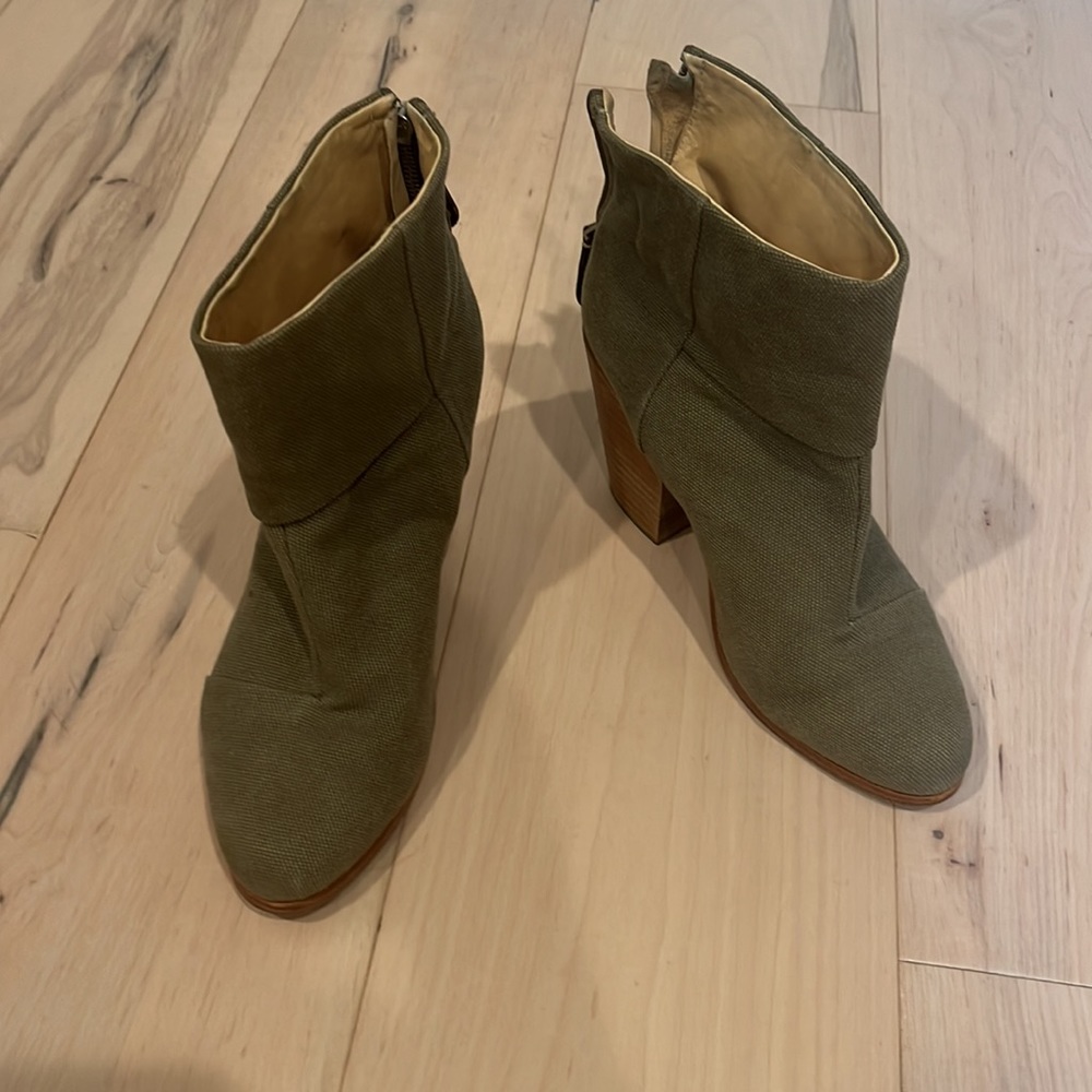 Rag + Bone Olive green ankle boots